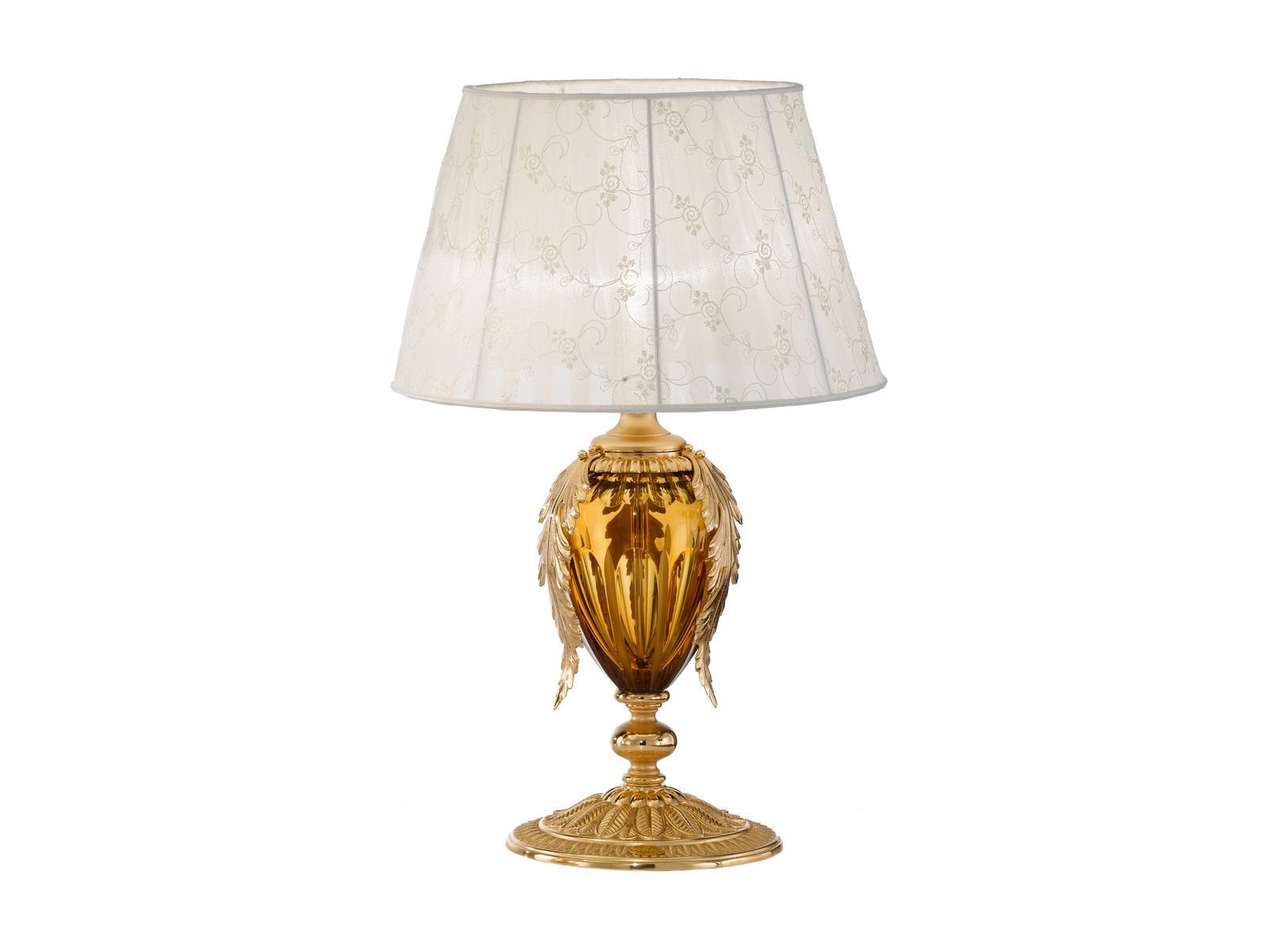 EDEN 265/LP Sanded gold plated table lamp with crystal