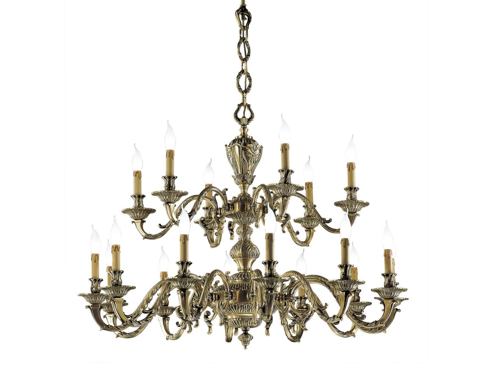 BRAD 1167/12+6 Antique Brass chandelier