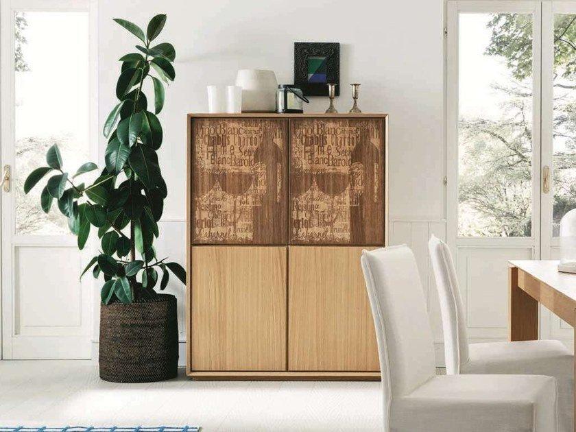 NOOK Oak highboard with doors