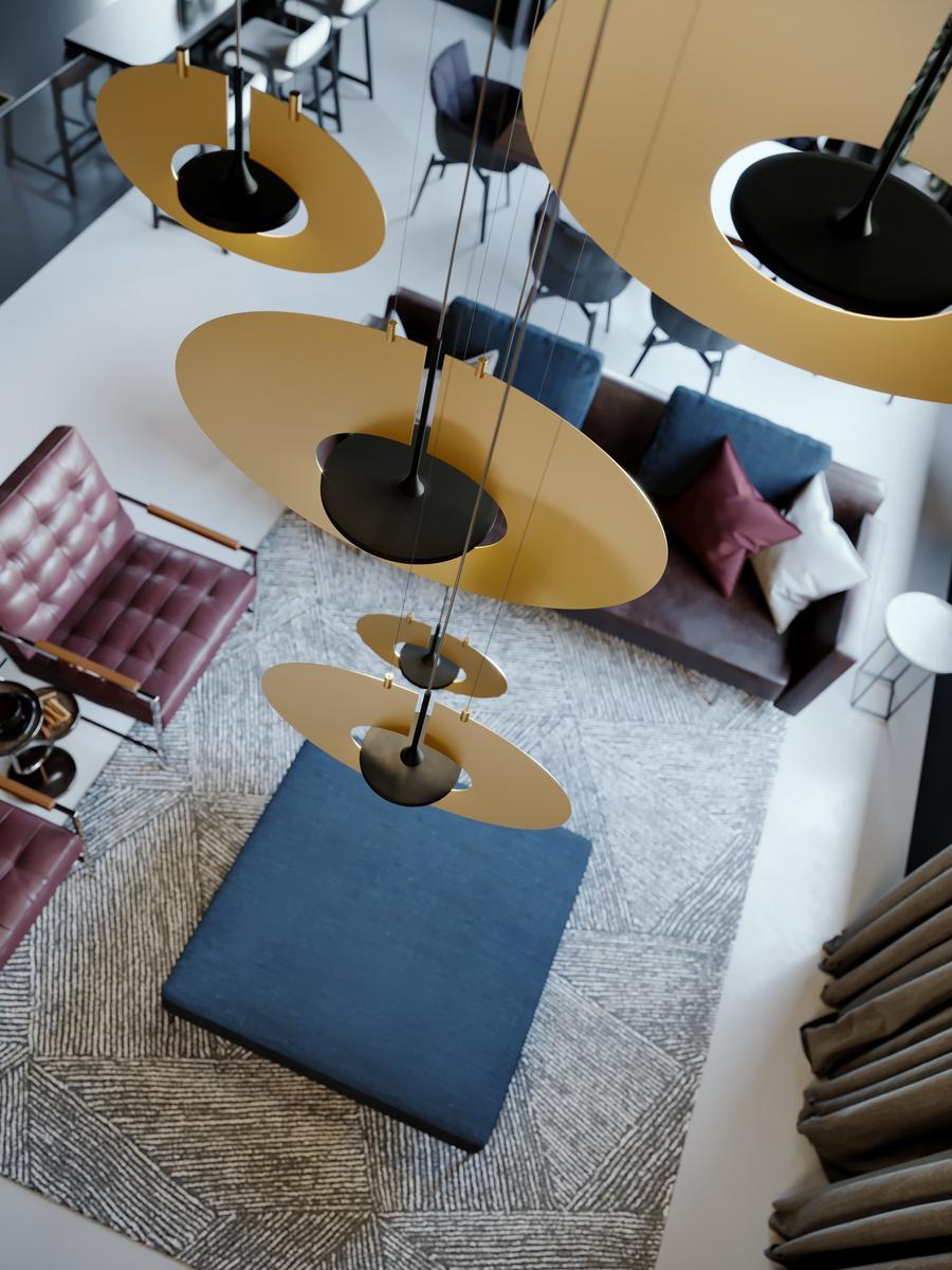 EYE IN THE SKY H3 STANDARD LED direct light Anodized aluminium pendant lamp