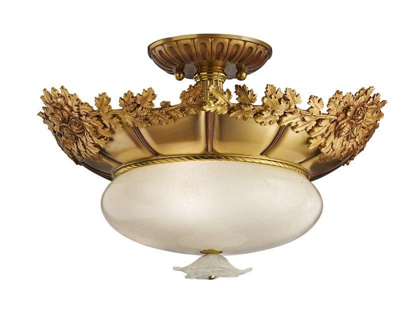 ROSE 701/4SF French gold semi flush with glass ROSE 701/4SF French gold semi flush with glass
