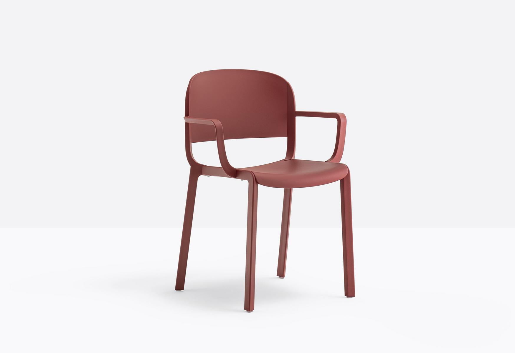 DOME 265 Polypropylene chair with armrests