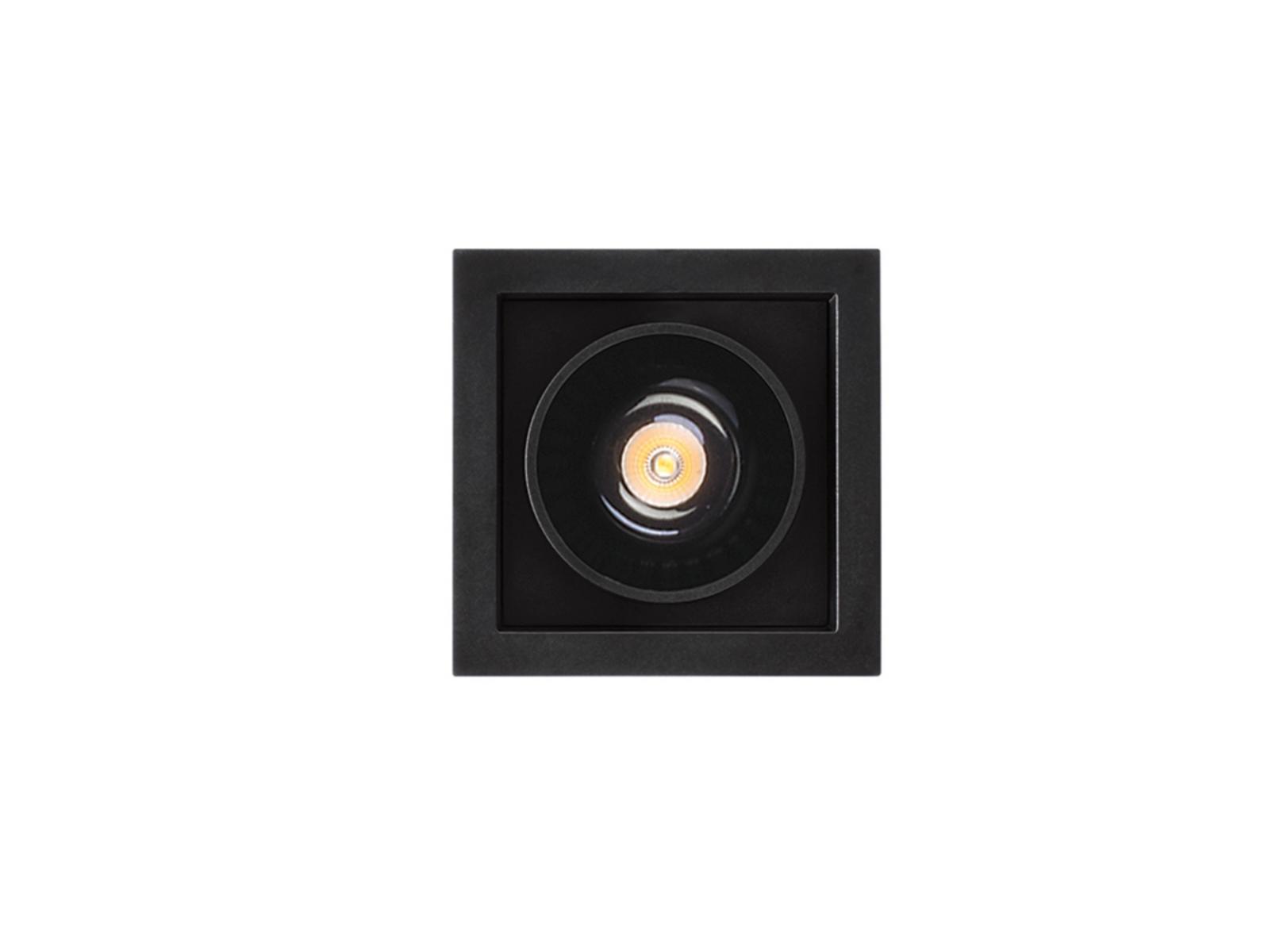 BLACK FOSTER RECESSED 1 LED recessed aluminium spotlight