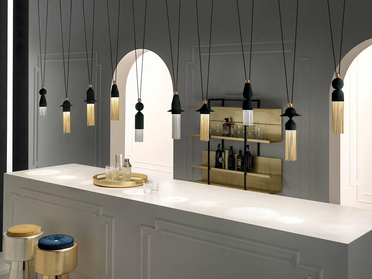 NAPPE C10 LED painted metal pendant lamp