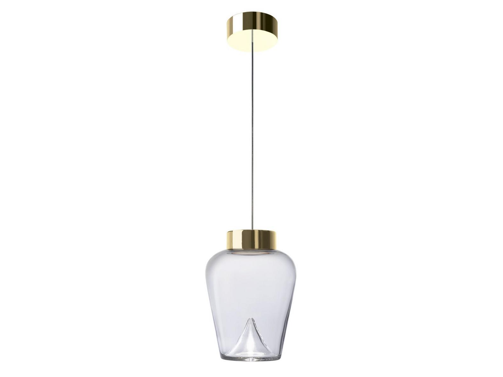 AELLA THIN S LED blown glass pendant lamp