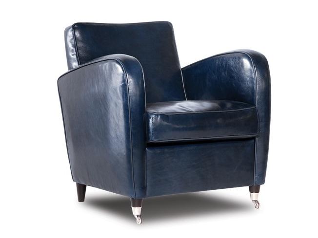 CHARMINE Leather armchair with armrests
