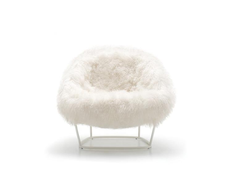 KATRIN Upholstered fur armchair