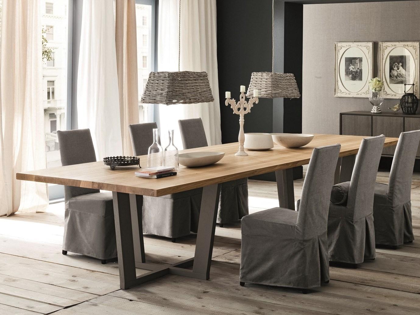 PARIGI + ROAD Rectangular oak dining table