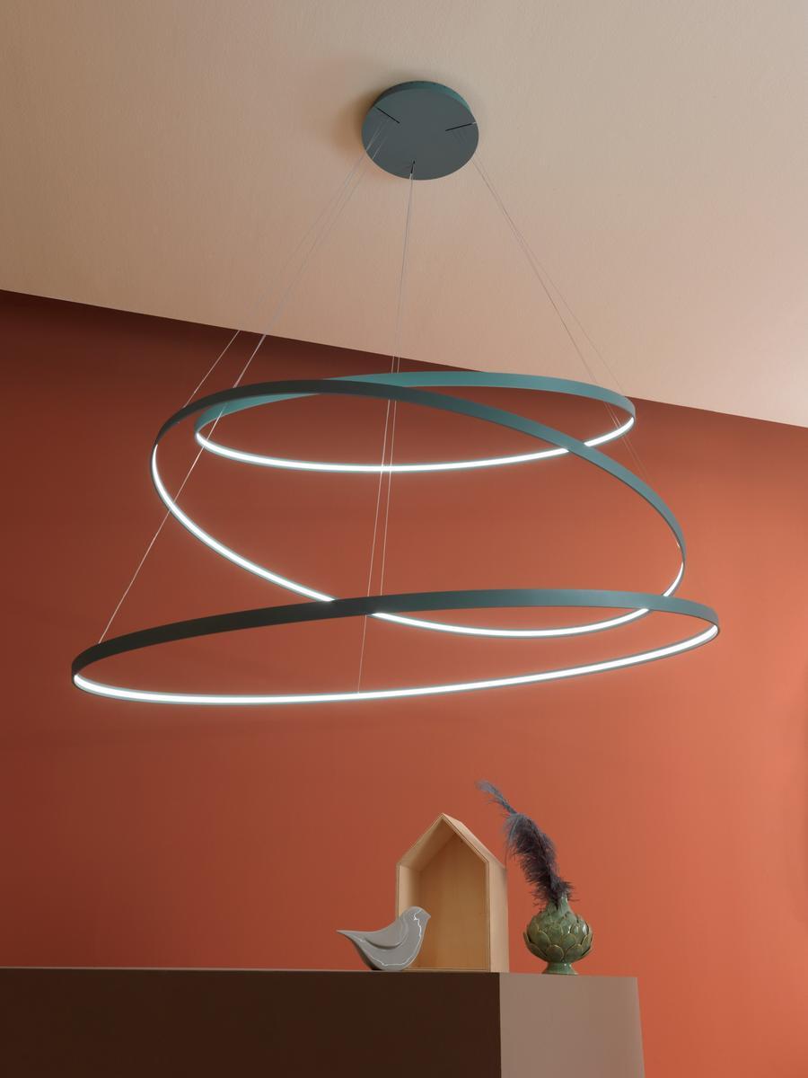 RINGS ORIZZONTALE LED aluminium pendant lamp