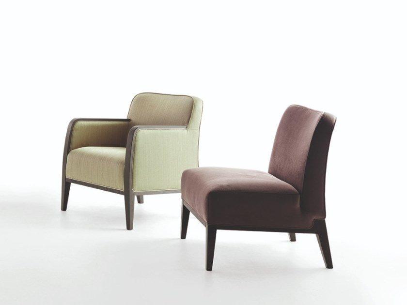 NATALIE Leather armchair with armrests