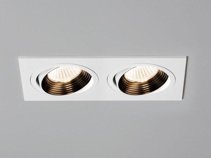 APRILIA TWIN LED adjustable recessed steel spotlight