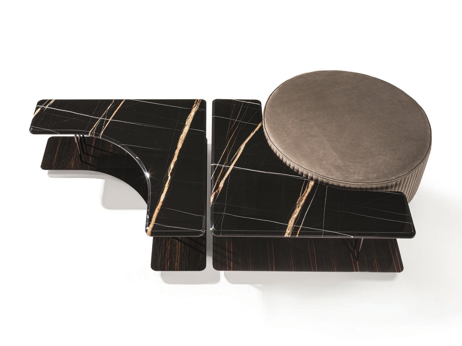 SATURN Square metal coffee table