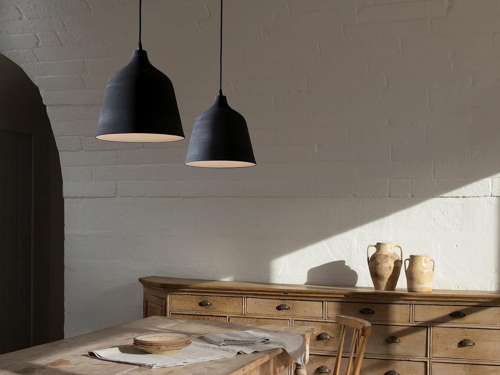 T-BLACK Direct light porcelain stoneware pendant lamp