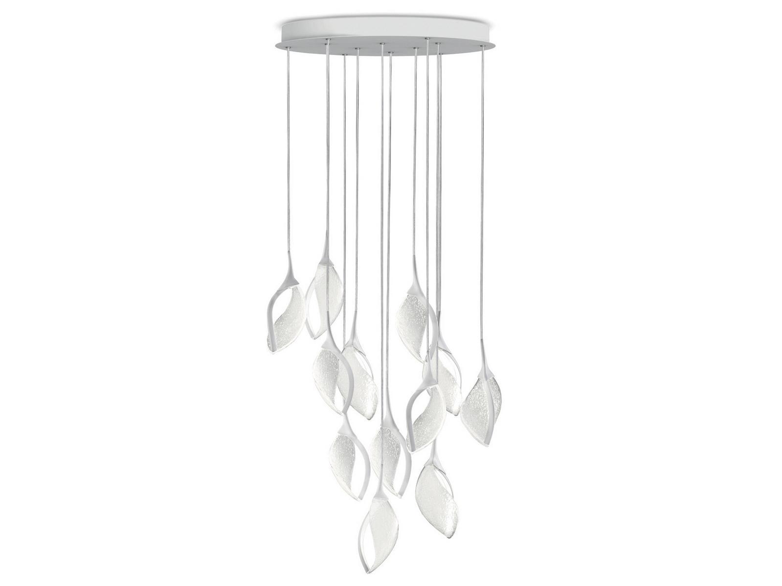 NIA S12 LED glass and polycarbonate pendant lamp