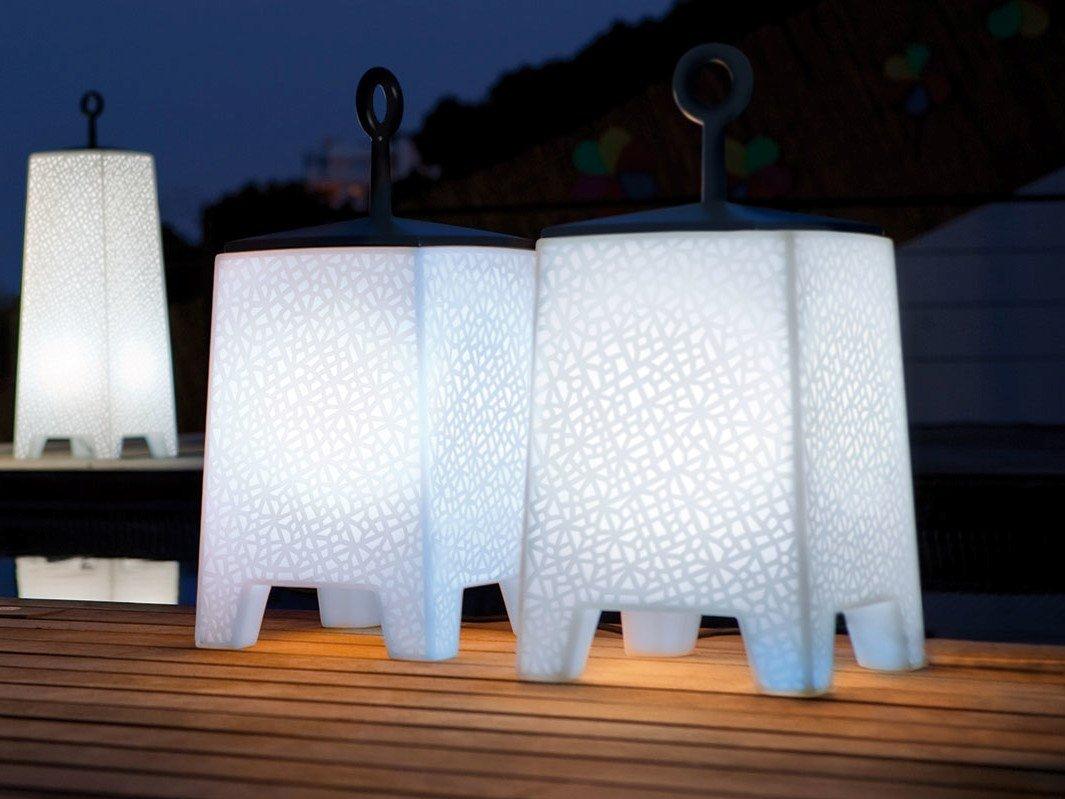 MORA LED polyethylene floor lamp cordless