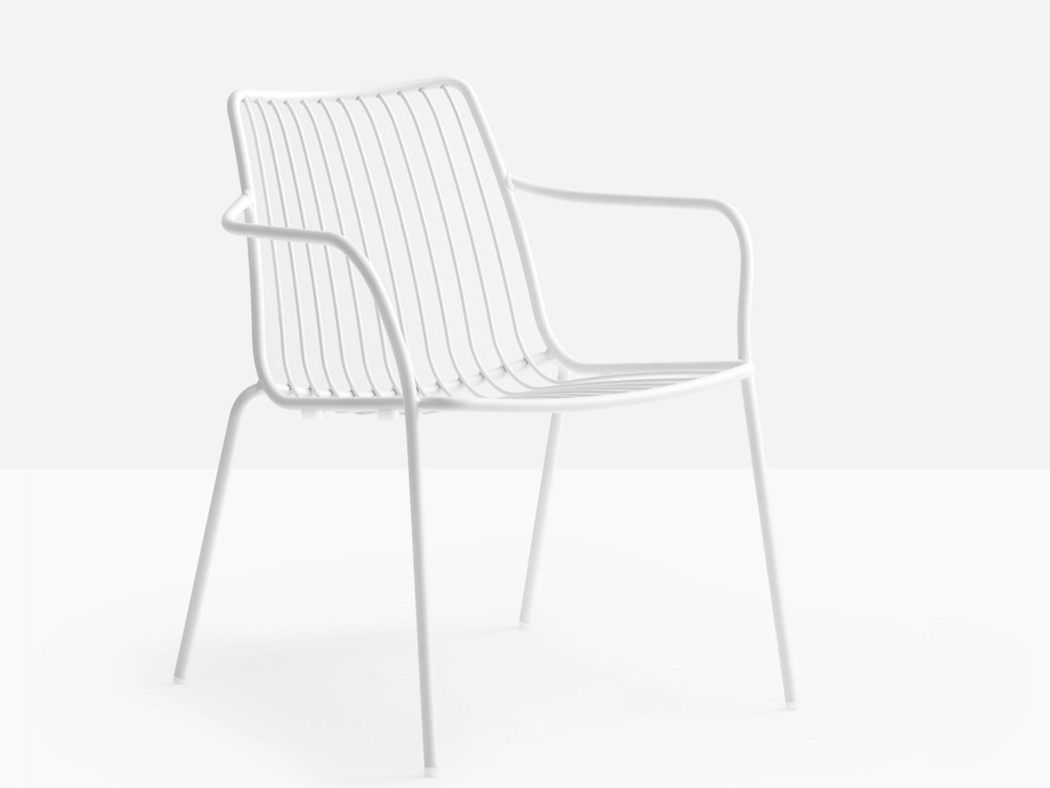 NOLITA 3659 Metal chair with armrests