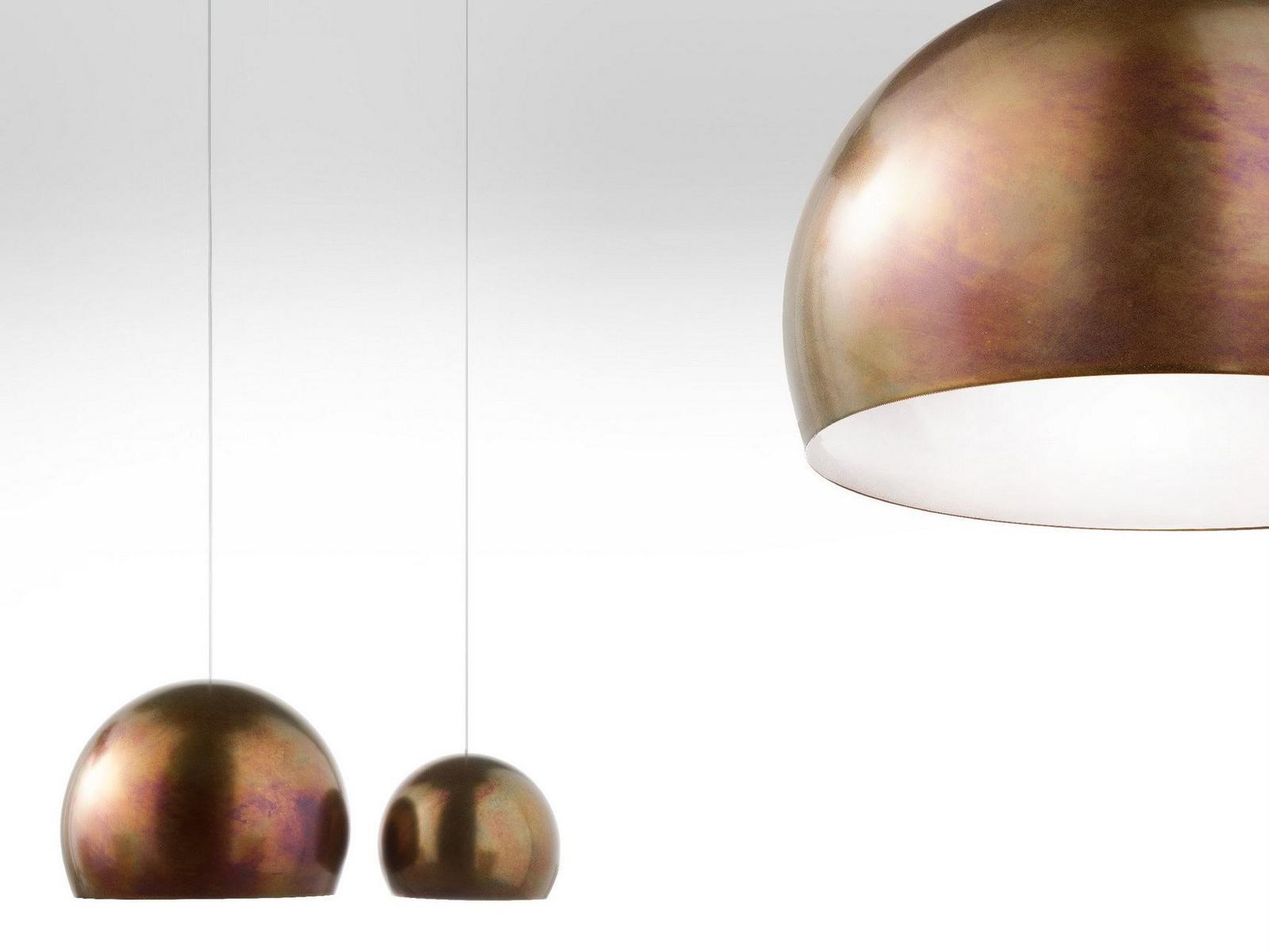SPHERE LED copper pendant lamp