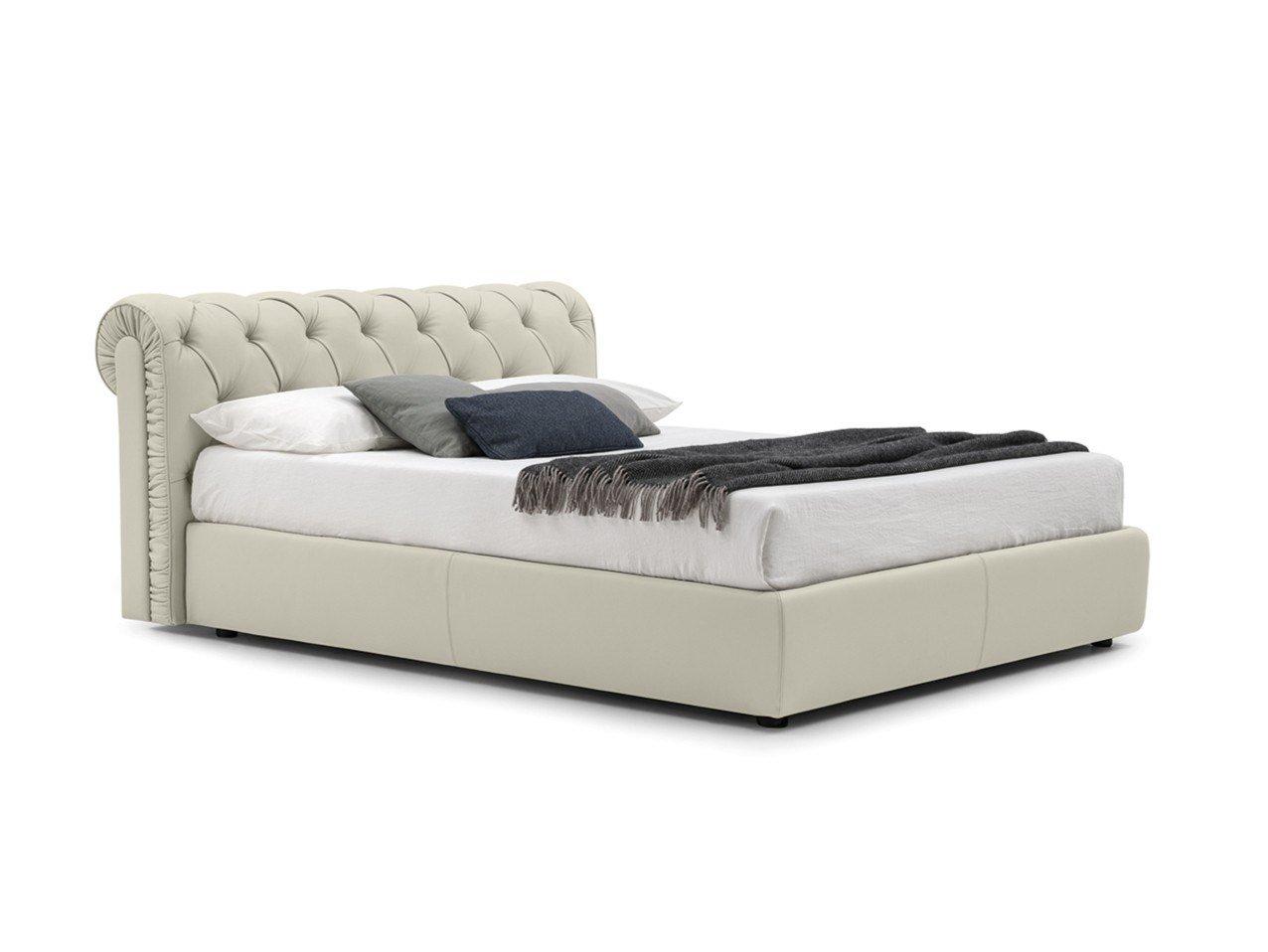 EXIGE Double bed with tufted headboard