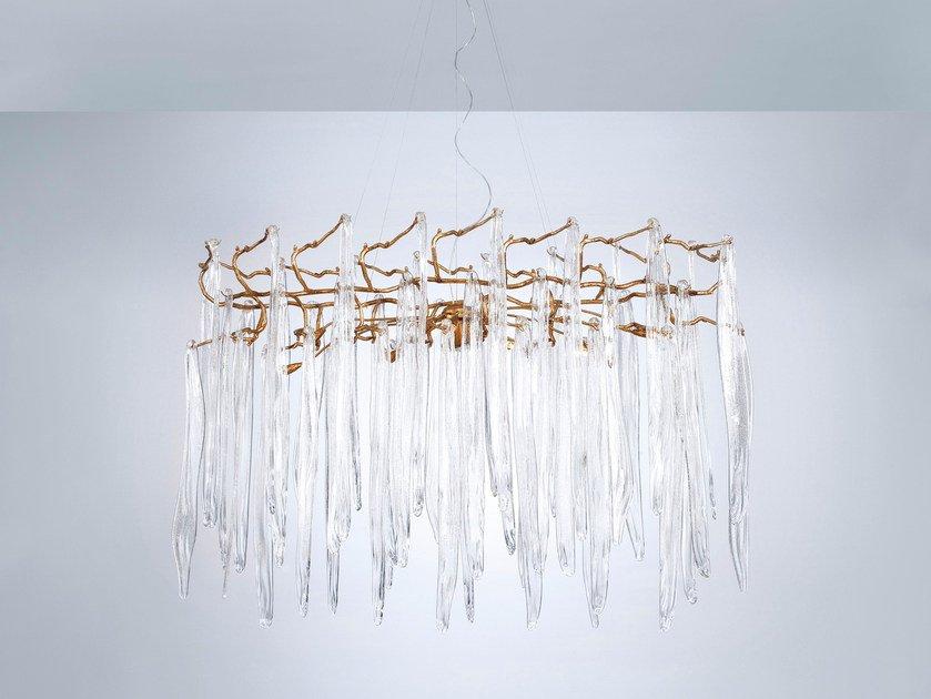 WATERFALL CT3395/19 Handmade bronze pendant lamp