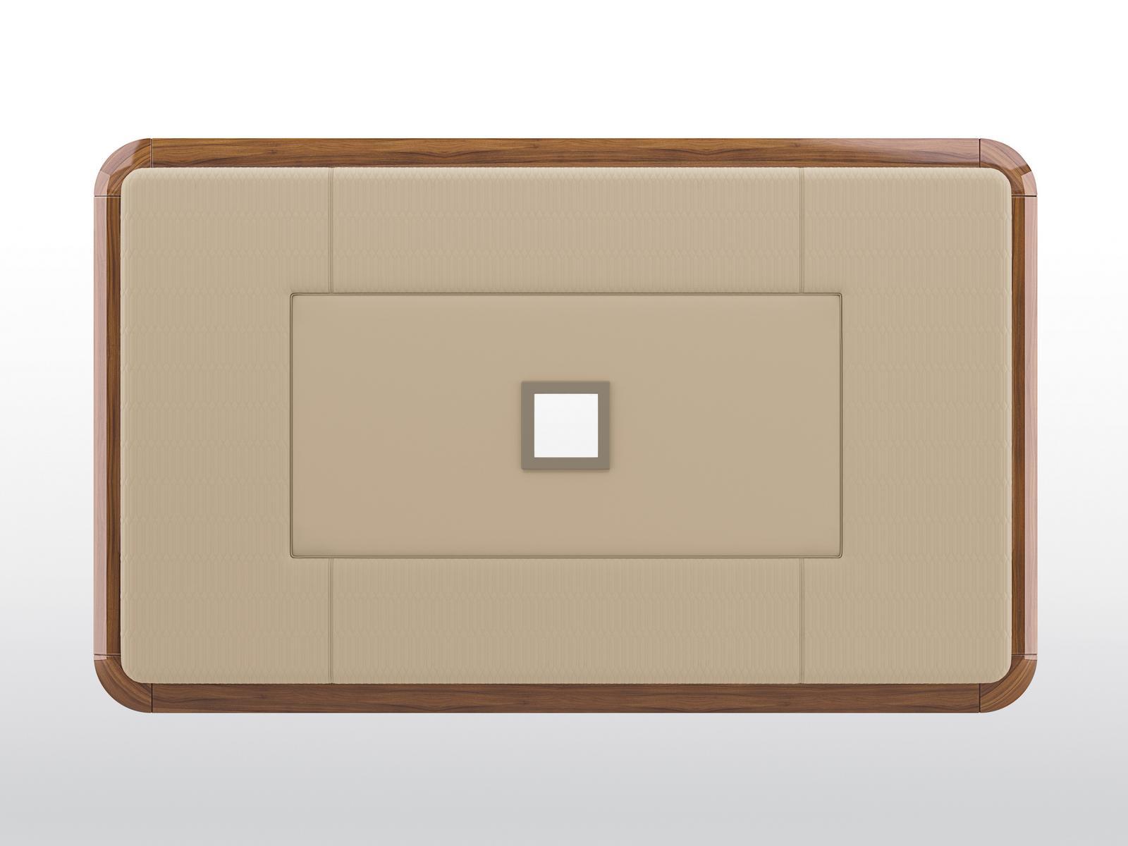 DUCA Wall-mounted leather TV cabinet with cable management