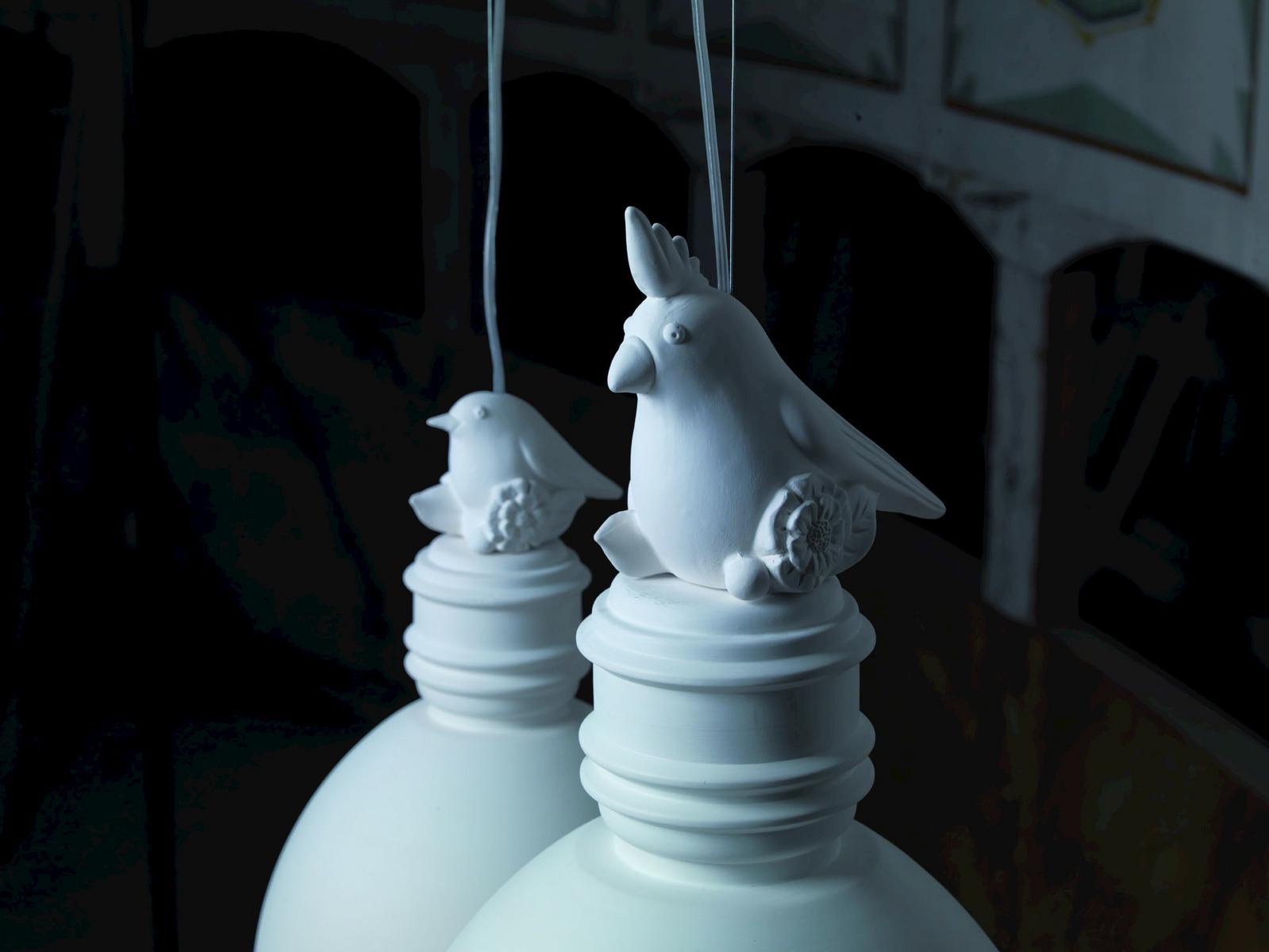 MAIO White-paste decoration for pendant lamp little parrot shaped