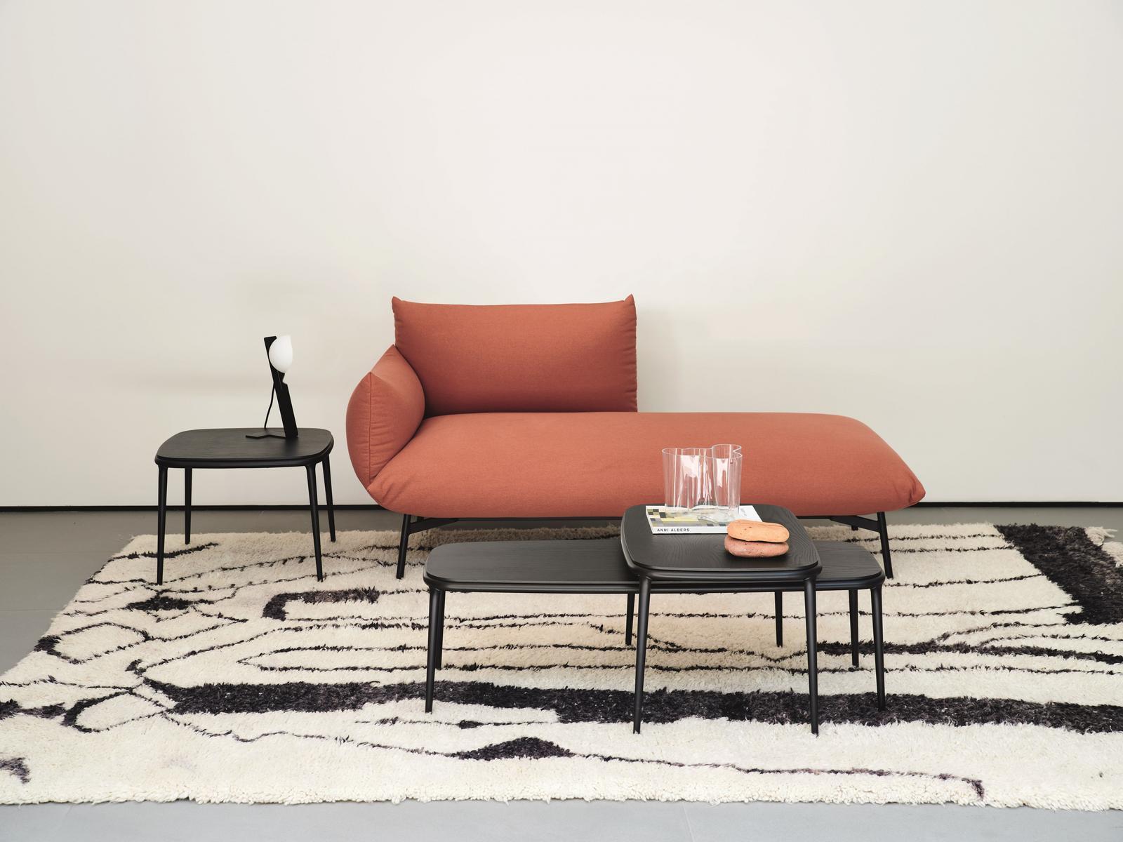 LEA CT Rectangular coffee table in steel and ceramic top
