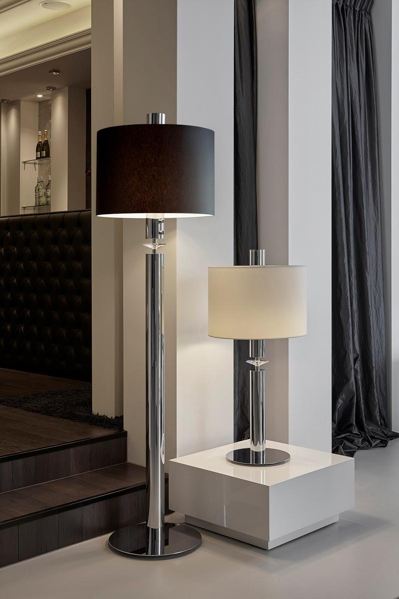 SUNRISE T3 Direct-indirect light metal table lamp with fixed arm