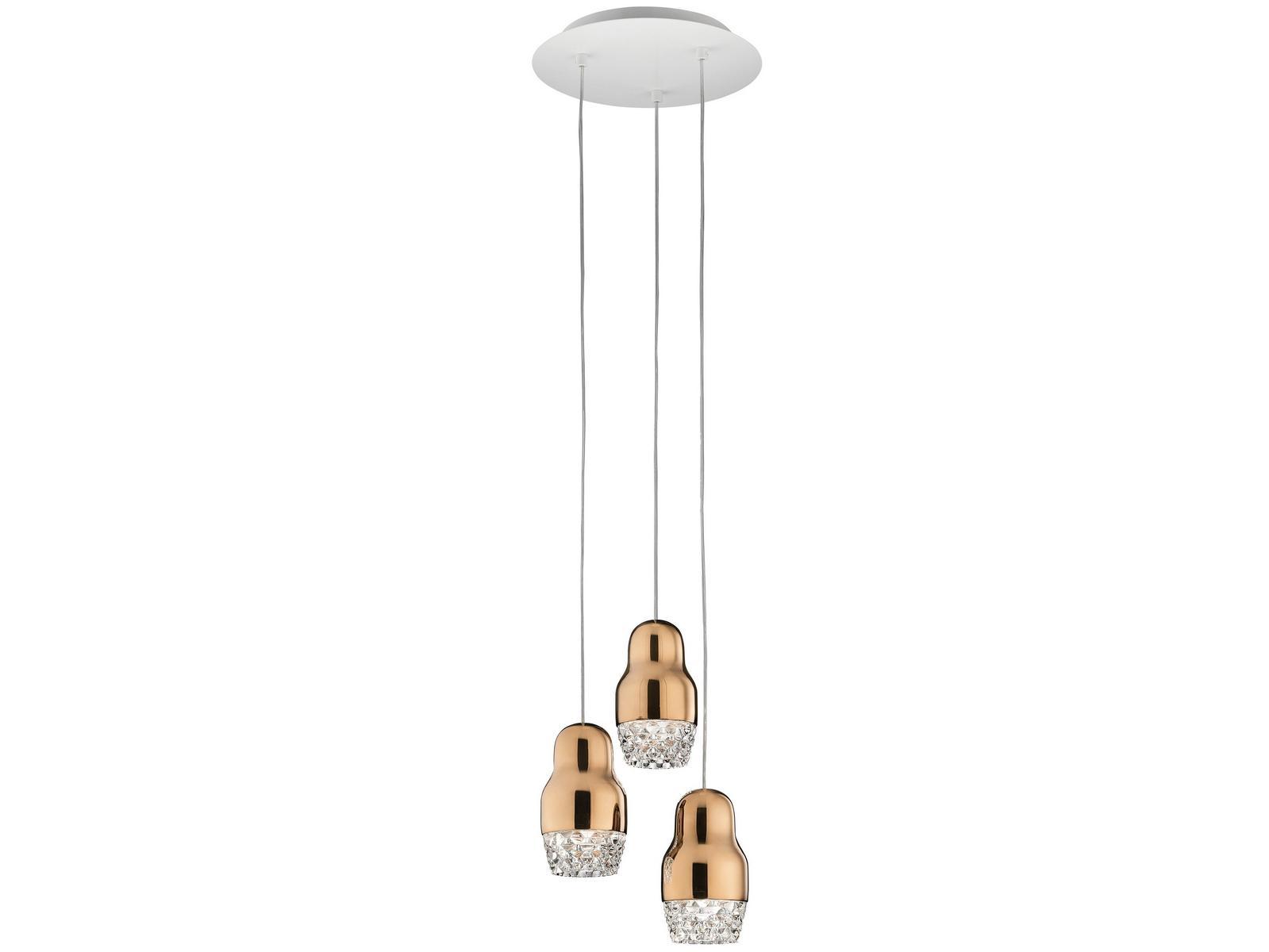 FEDORA LED glass and aluminium pendant lamp