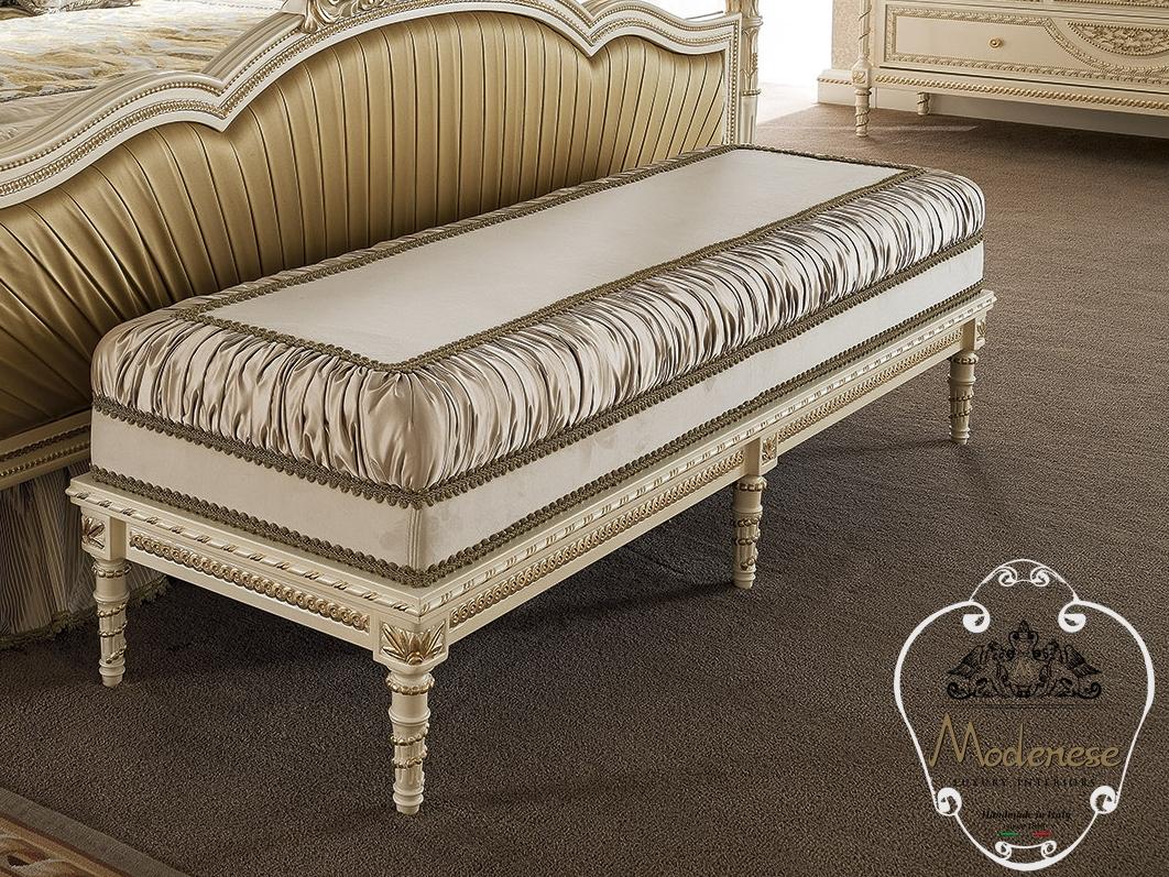 14530 Upholstered fabric bench