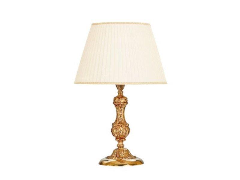 OLDIE 504/LG French Gold table lamp with pleated silk shade