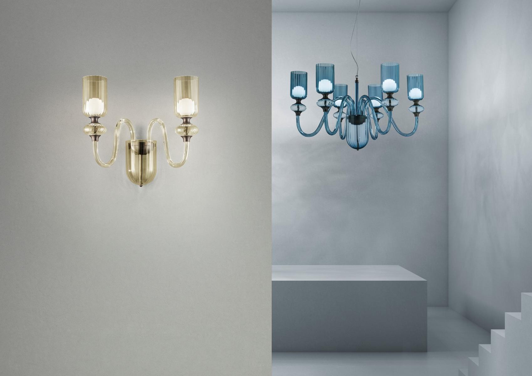 CANDEL Blown glass wall lamp