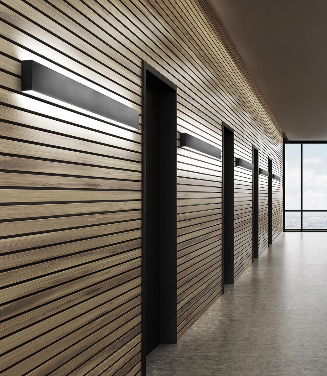 GIANO LED direct-indirect light extruded aluminium wall lamp