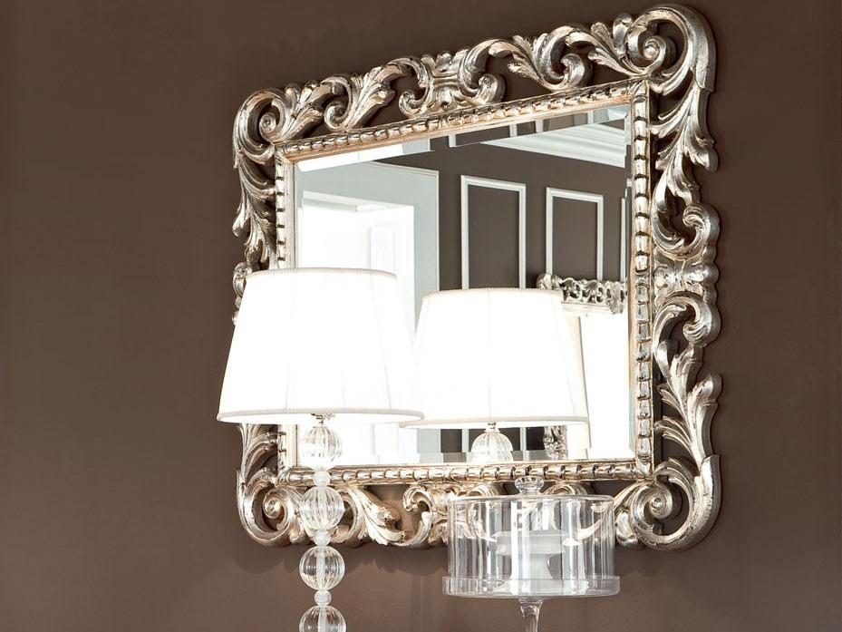 13675 Rectangular wall-mounted framed mirror