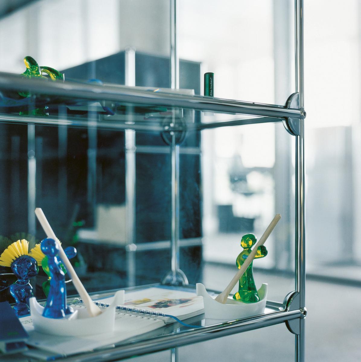 HALLER GLAS SHELVING AND SHOWCASES Sectional glass and steel bookcase