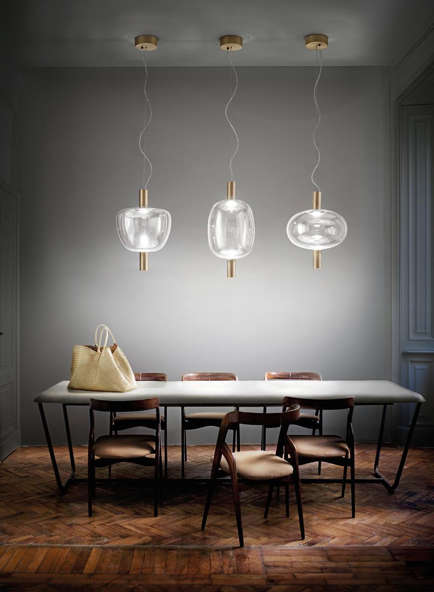 RIFLESSO SP 1 LED direct light glass pendant lamp