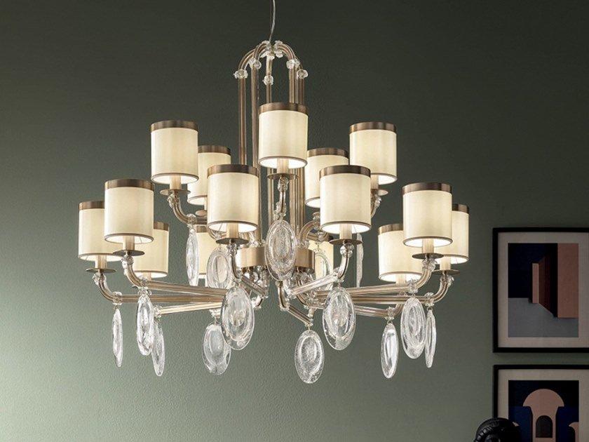 OLYMPYA RD 15 Metal and glass chandelier