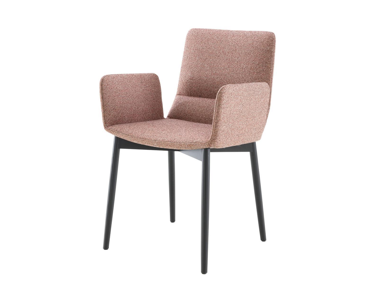 BENDCHAIR Upholstered fabric chair with removable cover with armrests