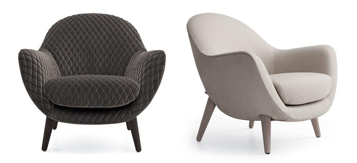MAD QUEEN Upholstered fabric armchair with armrests