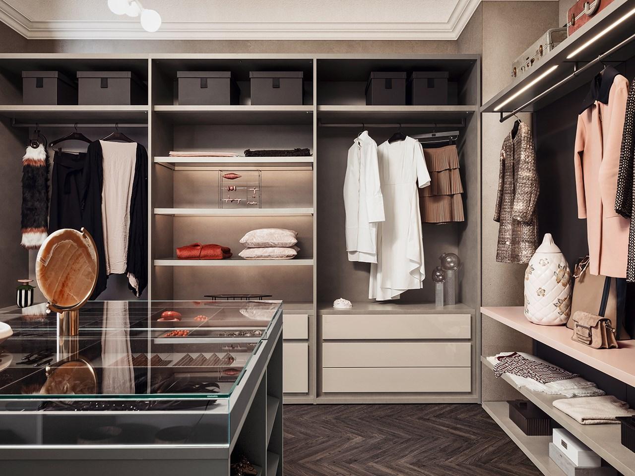 SIPARIO Sectional wooden walk-in wardrobe