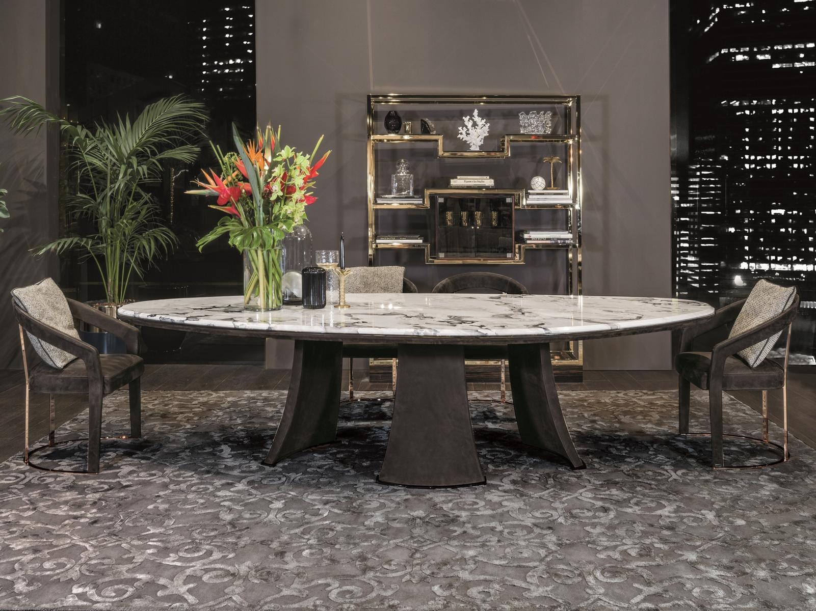 DAMIEN Round ceramic table