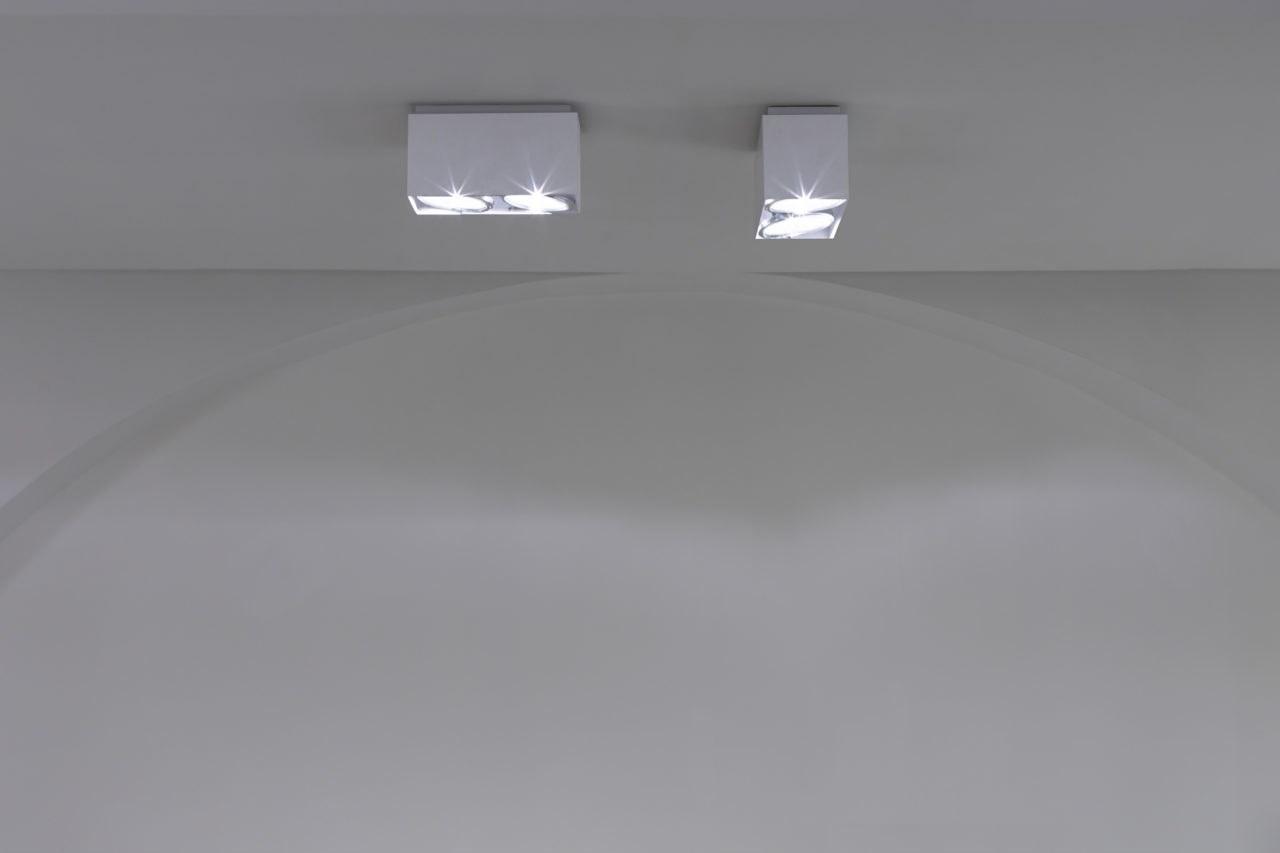 DUO Adjustable extruded aluminium ceiling lamp