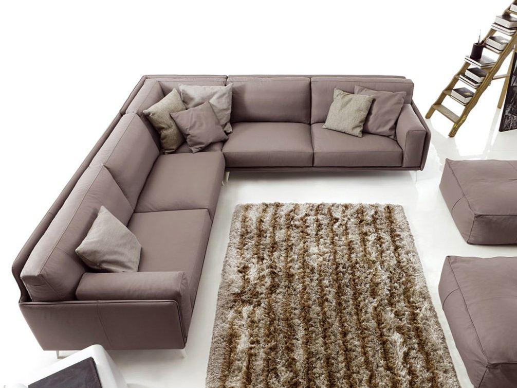 KRIS LEATHER Corner sectional leather sofa