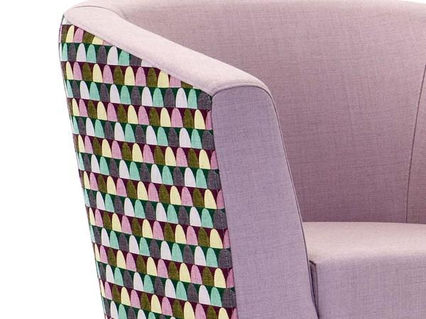 CARVER Upholstered lobby chair with armrests