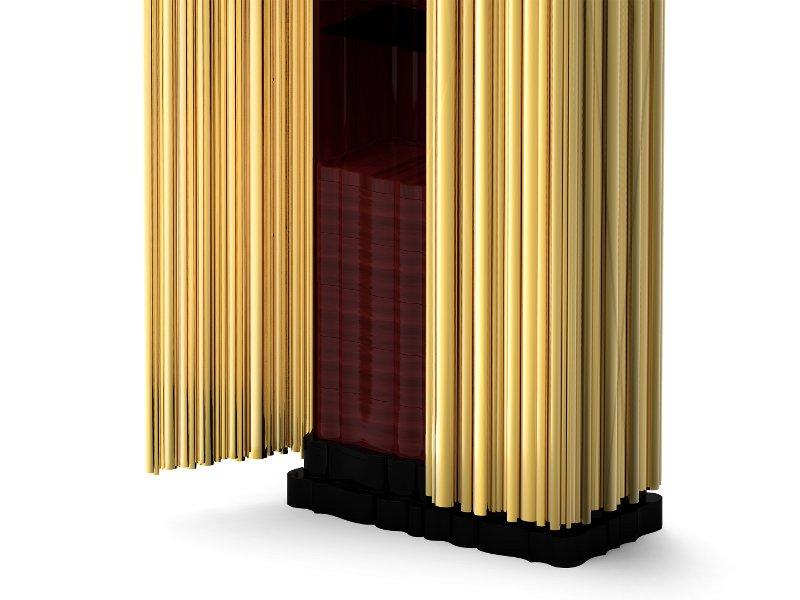 SYMPHONY Brass highboard with doors