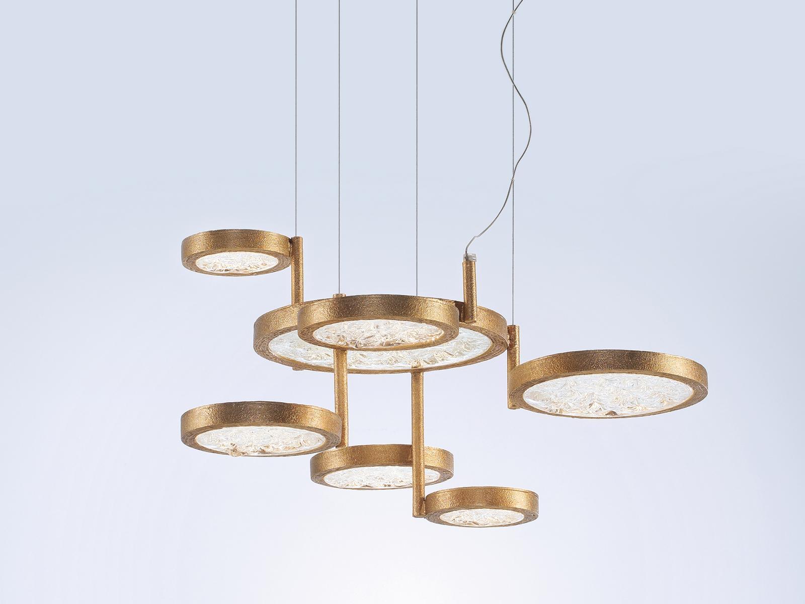 LUNA CT3405 LED handmade bronze pendant lamp