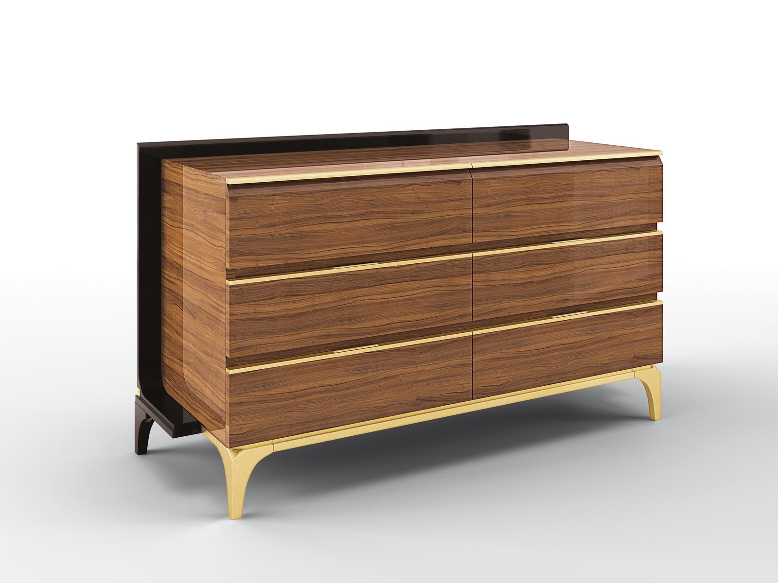 DEANNA Walnut chest of drawers