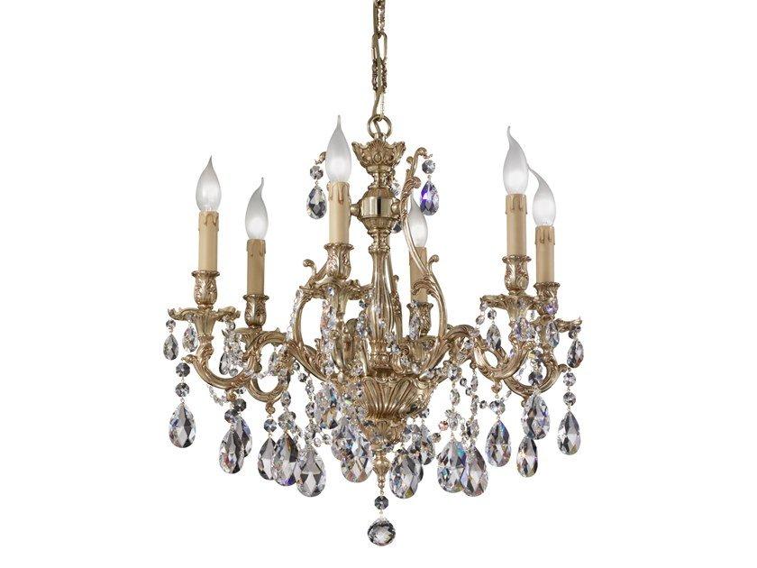 VERSAILLES 093/6-SH/G French Gold chandelier with Schoeler Crystals