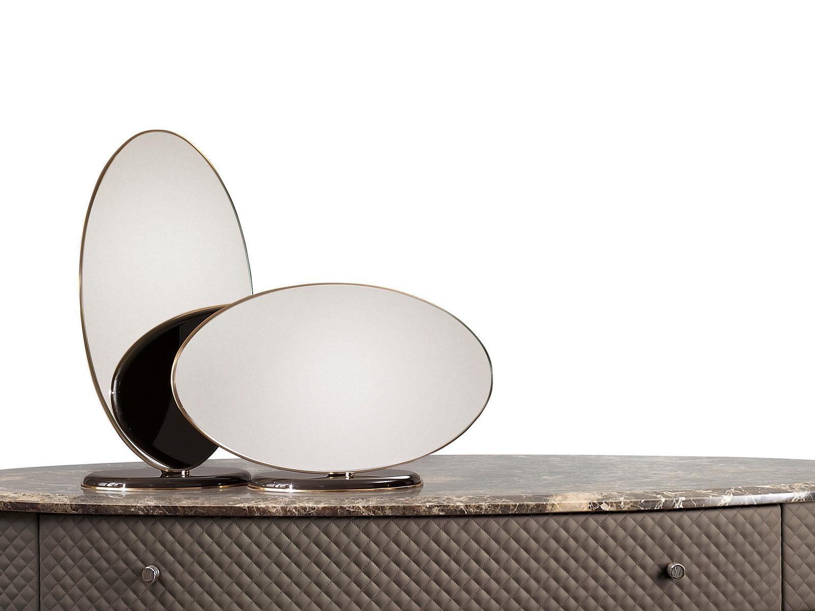 ELLIS Table-top oval framed mirror