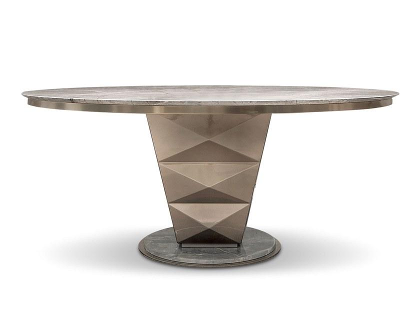 ERIK Round marble dining table