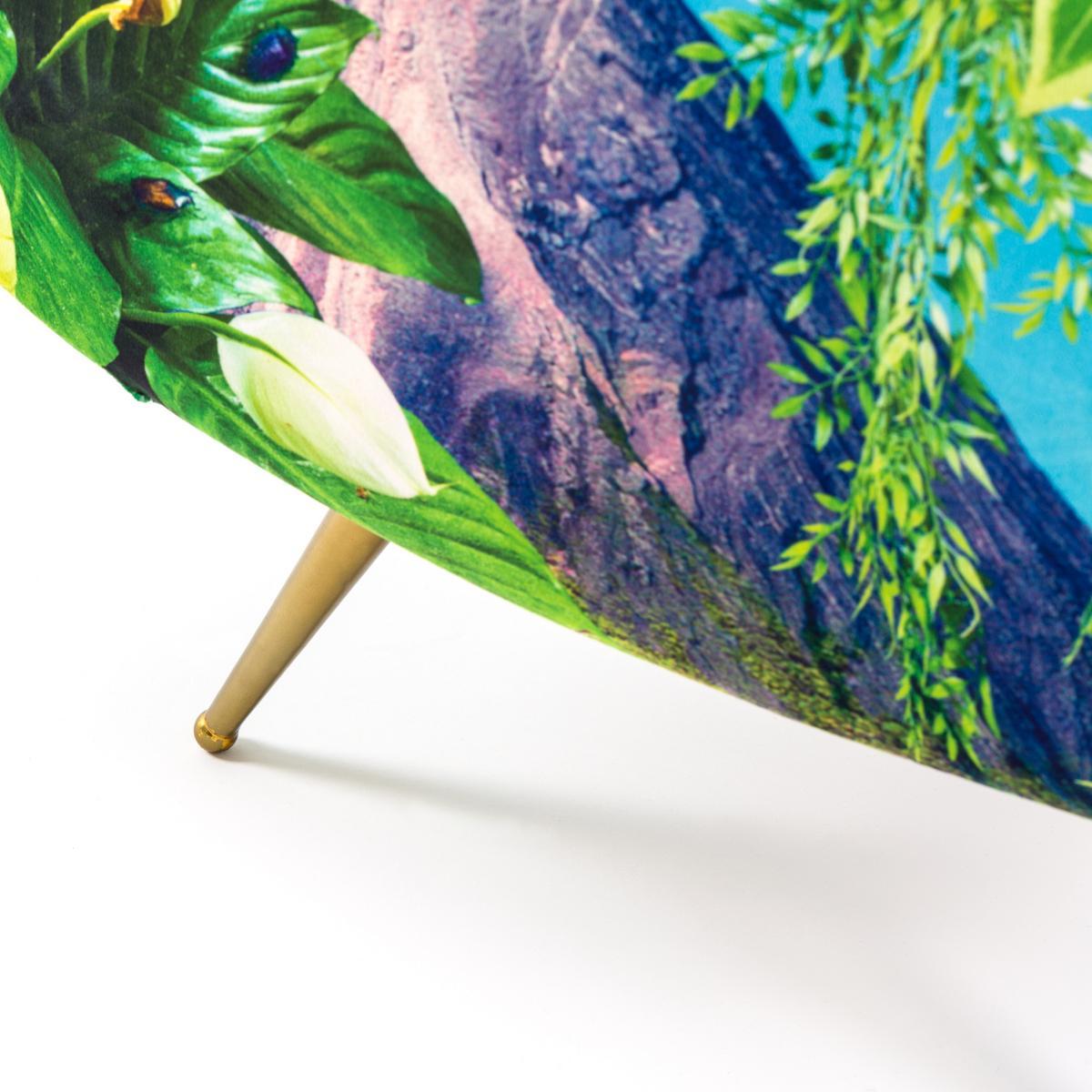 VOLCANO Fabric armchair with armrests
